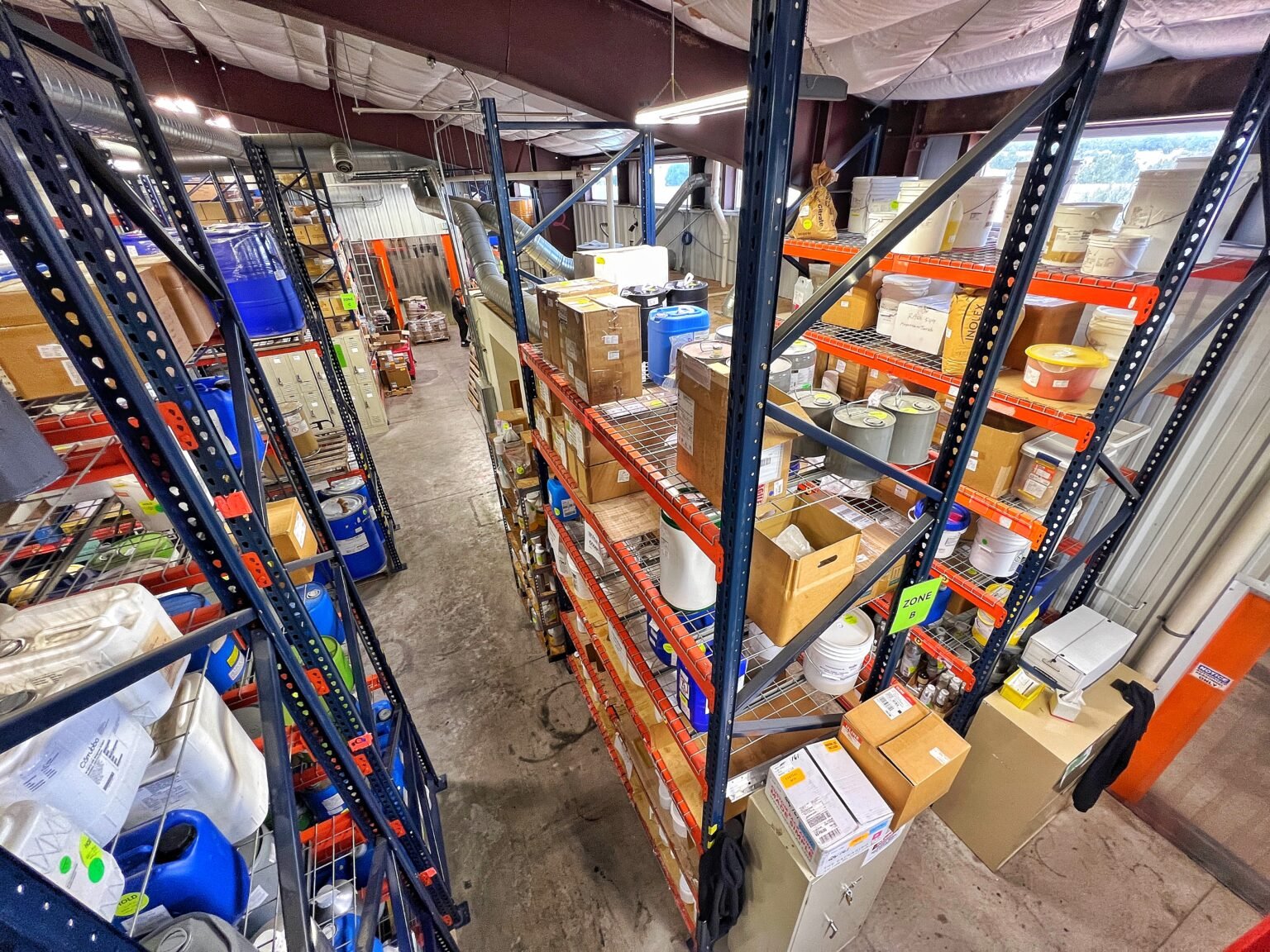 Production floor overhead view at Chaé Manufacturing